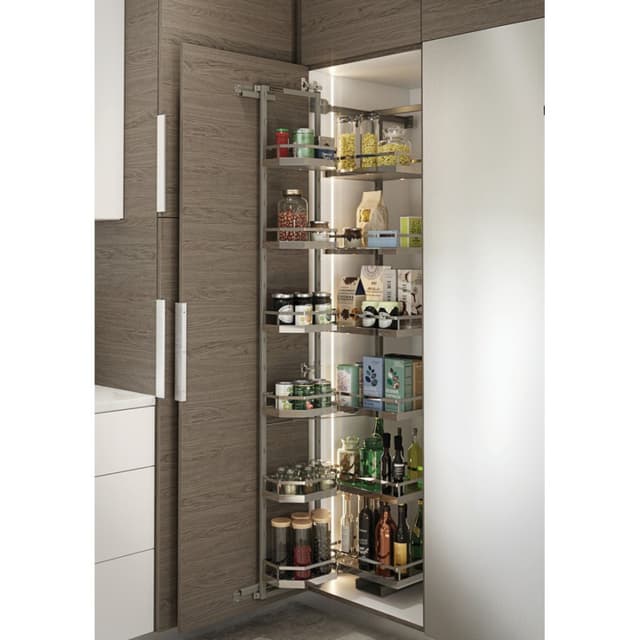 Tandem Arena Style Chrome/Anthracite Pantry Pull-Out, Kessebohmer