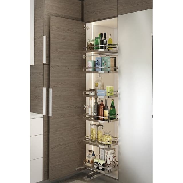 Kessebohmer Tandem Solo Arena Style Chrome/Anthracite Pantry Pull-Out