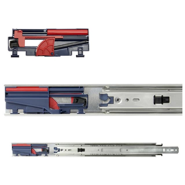 KV 8455 Series Soft-Close Over-Extension Side Mount Ball Bearing Slides Poly-Pack