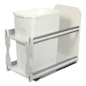Knape and Vogt USC Series Single Bin Bottom Mount Waste Pullout with Soft-close Full extension Slides