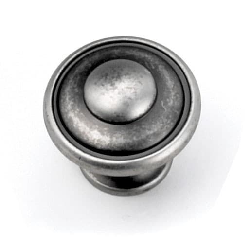 Laurey Windsor Series 1-1/8" (29 mm) Diameter Antique Pewter Knob, - 24106