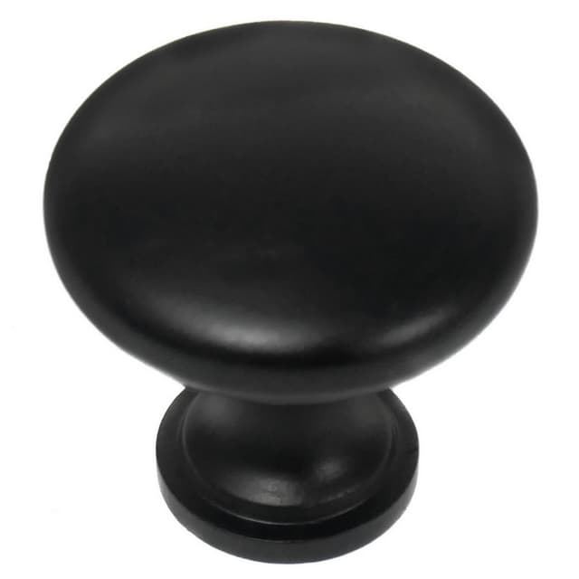 Laurey Hollow Steel Series 1-3/8" (35 mm) Diameter Matte Black Knob, - 54620