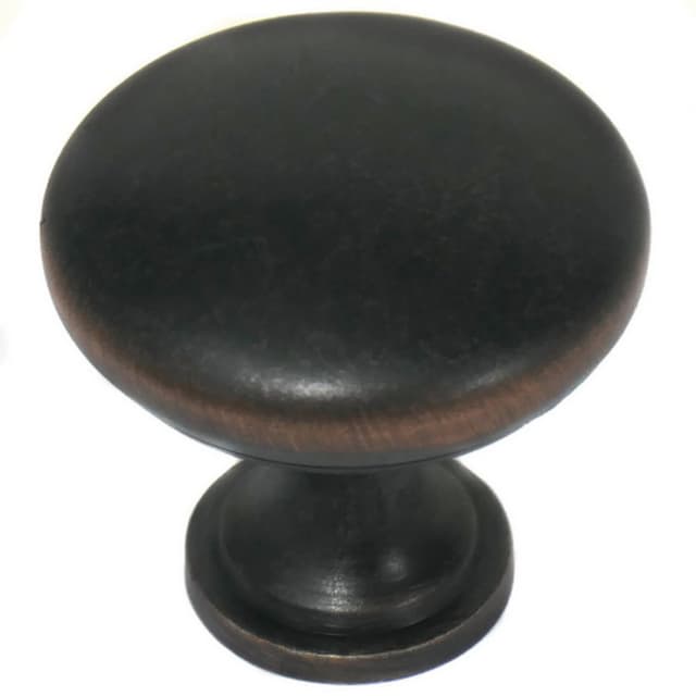 Laurey Hollow Steel Series 1-3/8" (35 mm) Diameter Oil Rubbed Bronze Knob, - 54666