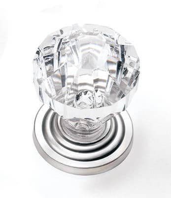 Laurey Kristal Series 1" (25 mm) Diameter Satin Pewter Knob, - 82059