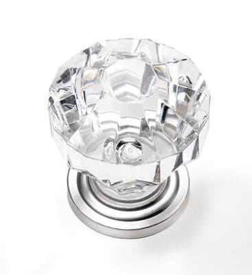Laurey Kristal Series 1-1/4" (32 mm) Diameter Satin Pewter Knob, - 82159