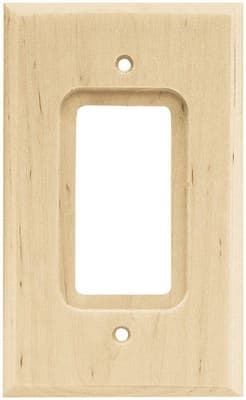 SGL DECORATOR WALL PLATE, UNFINISHED WOOD, Liberty Hardware LA64668