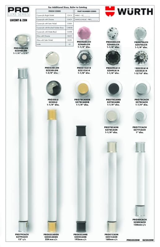 PRO LUXE Series Lucent / Zen Collection Display Board