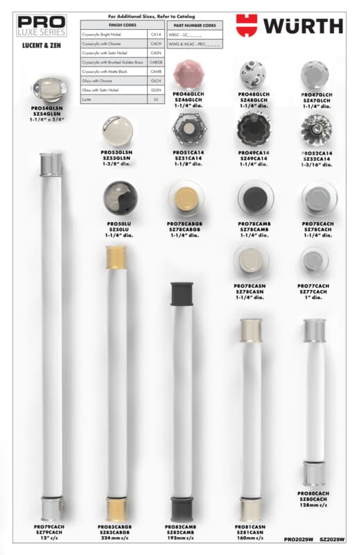 PRO LUXE Series Lucent / Zen Collection Display Board