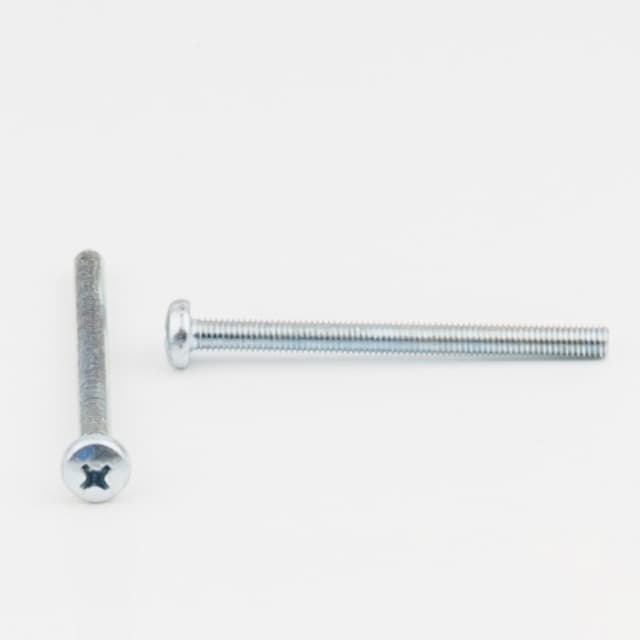 M5-60mm 2-1/3 Inch Solid Screw Phillips Pan Head - M5-60