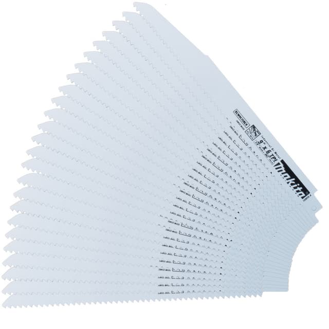 Demoltion Cutting Bimetal Reciprocating Saw Blade Plaster/Wood with Metal, 25-Pack, Makita