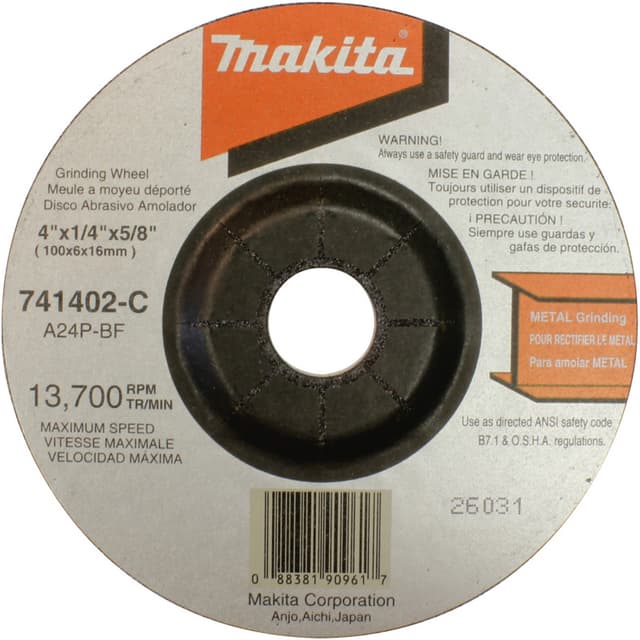 Grinding Wheel Type27, Aluminum Oxide GP, 5-Pack, Makita
