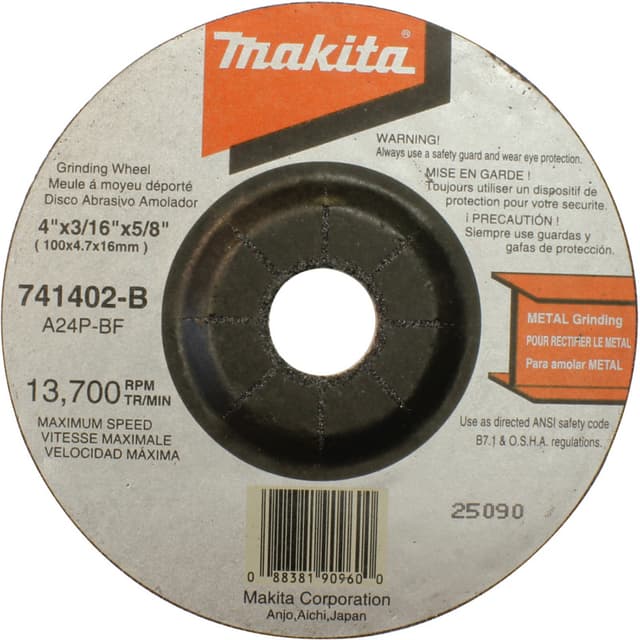 Grinding Wheel Type27, Aluminum Oxide GP, 25-Pack, Makita