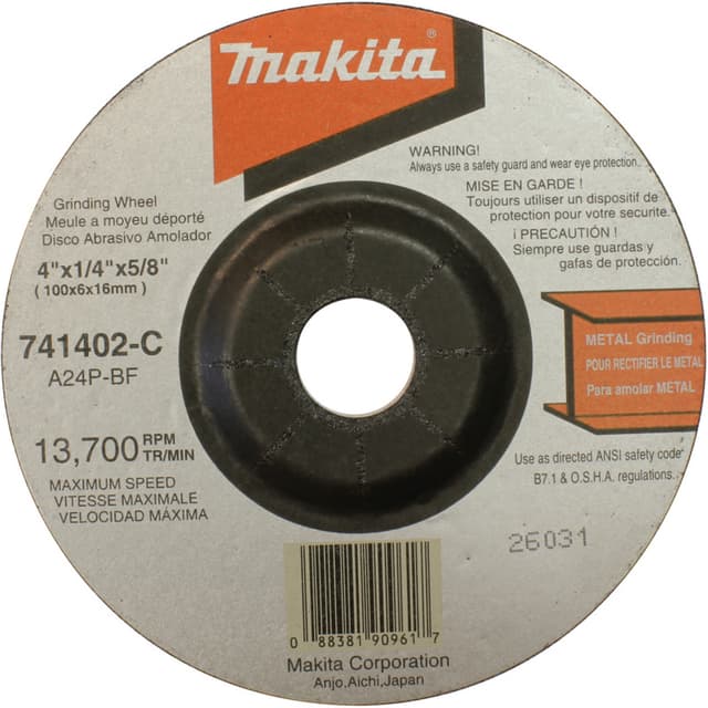 Grinding Wheel Type27, Aluminum Oxide GP, 10-Pack, Makita