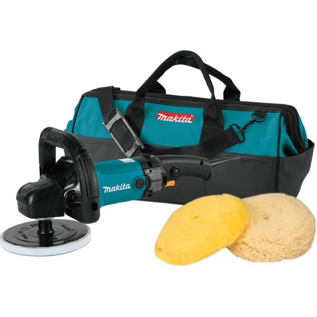 Polisher Kit, Corded, 7" 10A Variable Speed, Loop Handle, 9237CX3, Makita