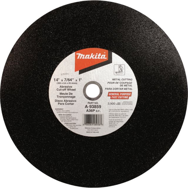 Ferrous Metal Abrasive Cut-Off Wheels, 25-Pack, Makita
