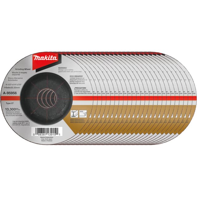 Grinding Wheel, Non-Hub, Inox, 25-Pack, Makita