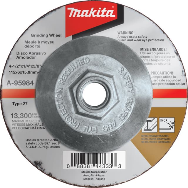 Grinding Wheel, Hubbed, Inox, Makita