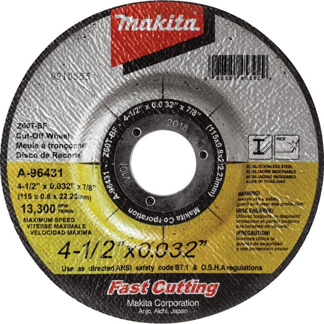 Abrasive Cut-Off Wheel, Stainless Steel, Makita