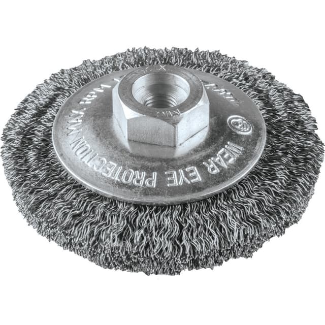 Crimped Wire Bevel Brush, M10 x 1.25 Arbor, Makita