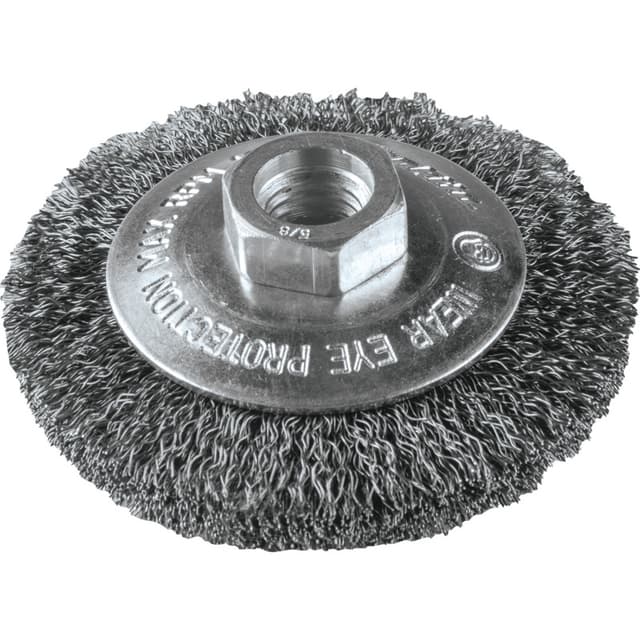 Crimped Wire Bevel Brush, 5/8-11 Arbor, Makita
