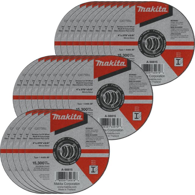 Abrasive A46S Cut-Off Wheels, 25-Pack, Makita