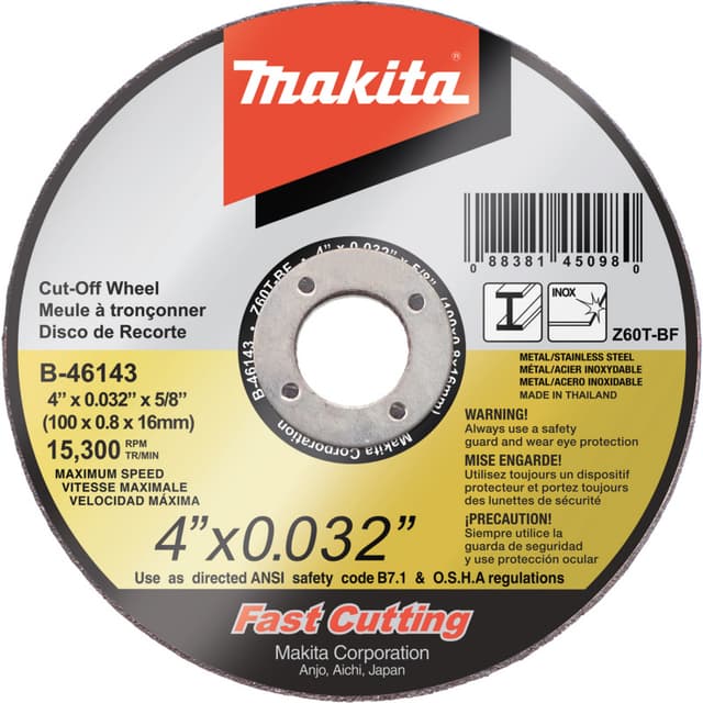Cut-Off Wheel, Zirconia Aluminum, Makita