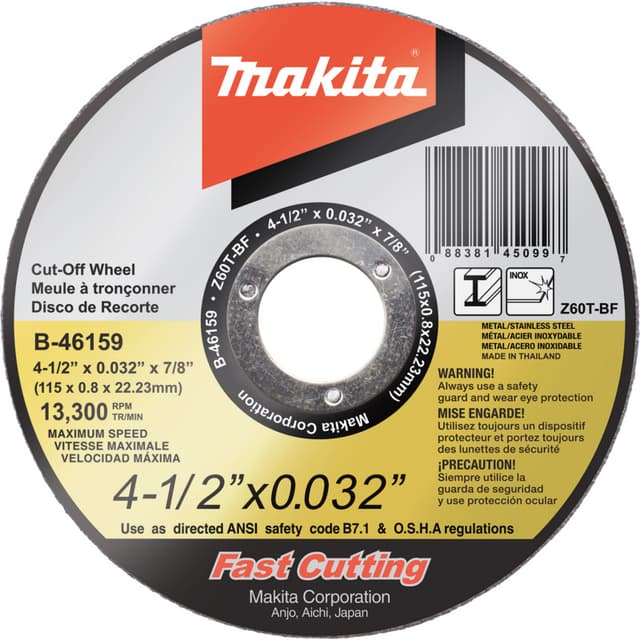 Grinding Wheel, Zirconia Aluminum, Makita