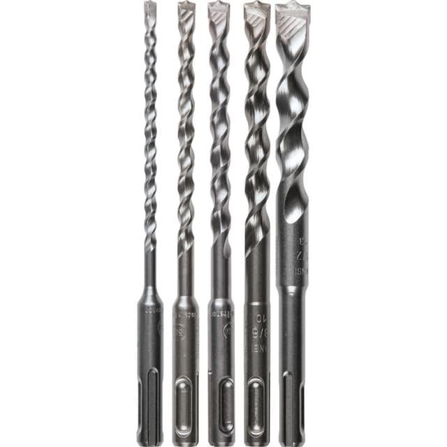 SDS-PLUS 2-Cutter Drill Bit Set, Assorted 5-Pack, Makita