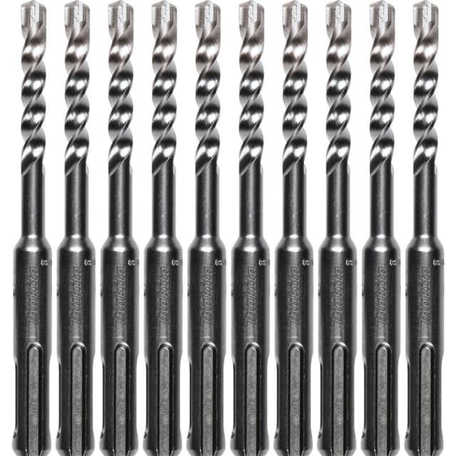 3-Cutter SDS-PLUS Drill Bit, 4", 10-Pack, Makita
