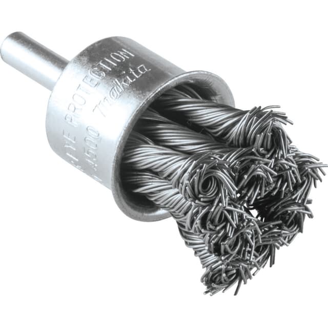 1" Knot Wire End Brush for 1/4" Straight Shank, Makita