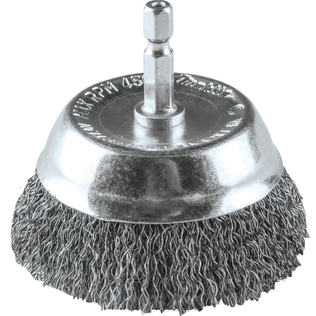 3" Crimped Wire Cup Brush for 1/4" Hex Shank, Makita