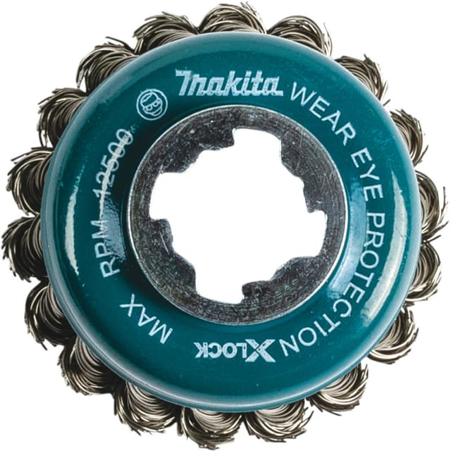 X-Lock 3-1/8" Knot Stainless Steel Wire Cup Brush, Makita