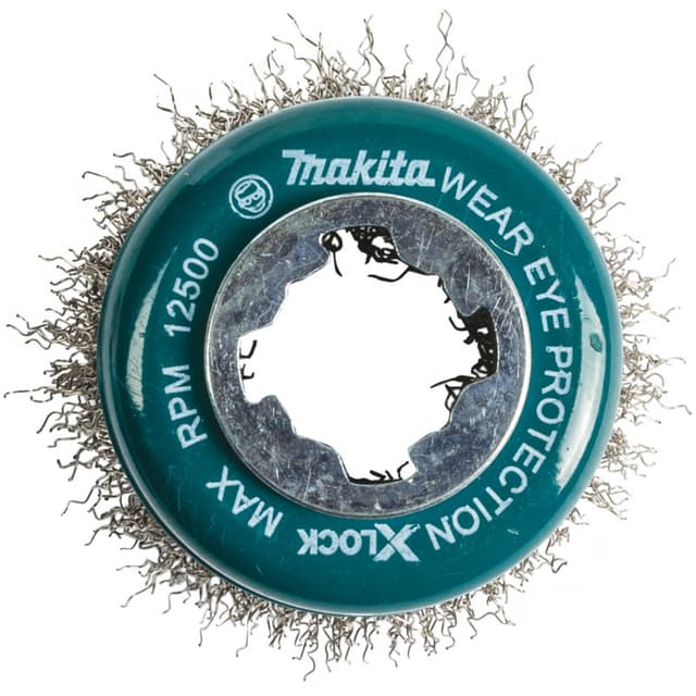 X-Lock 3" Crimped Stainless Steel Wire Cup Brush, Makita