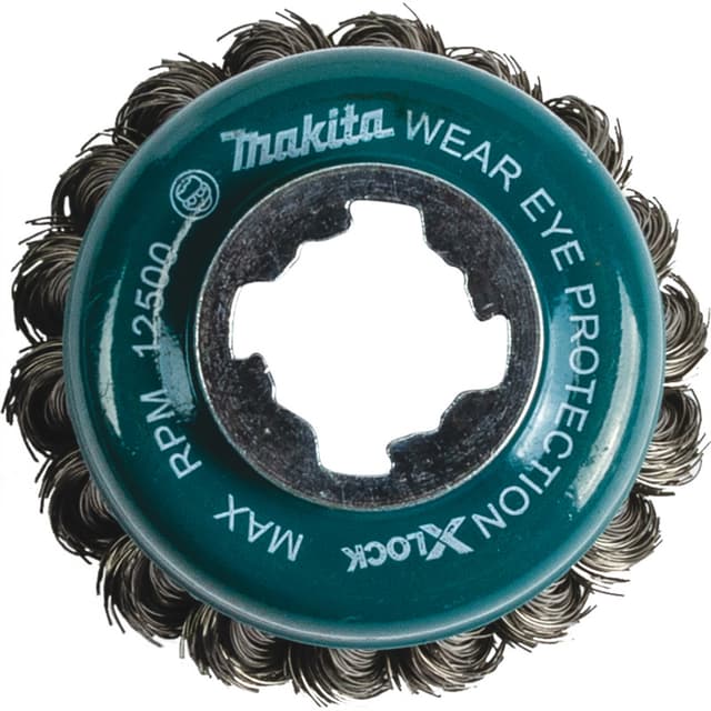 X-Lock 3-1/8" Knot Carbon Steel Thin Wire Cup Brush, Makita