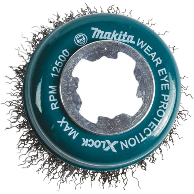 X-Lock 3" Crimped Carbon Steel Wire Cup Brush, Makita