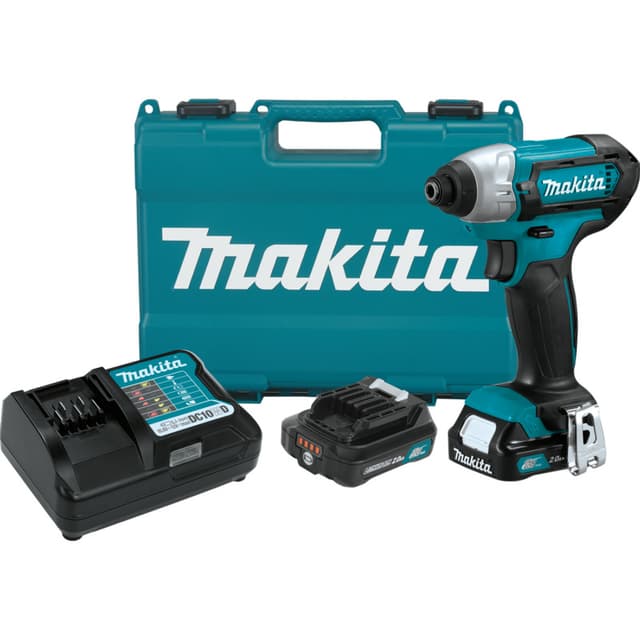 Impact Driver, Cordless, 1/4" Hex Shank, 12V MAX CXT 2.0Ah, DT03R1, Makita