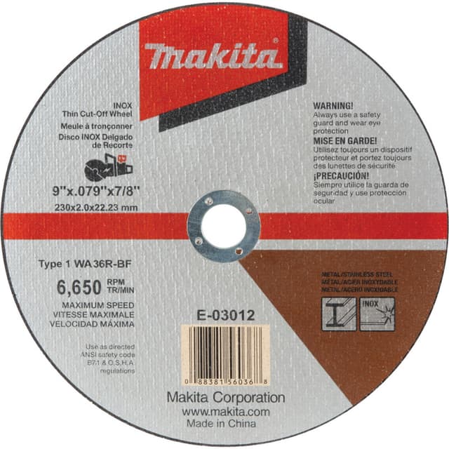 Abrasive Cut-Off Wheels, Inox, Makita