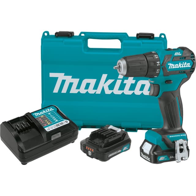 Makita Drill/Driver 3/8" Keyless Chuck 12V max CXT® Lithium-Ion Cordless Brushless Motor