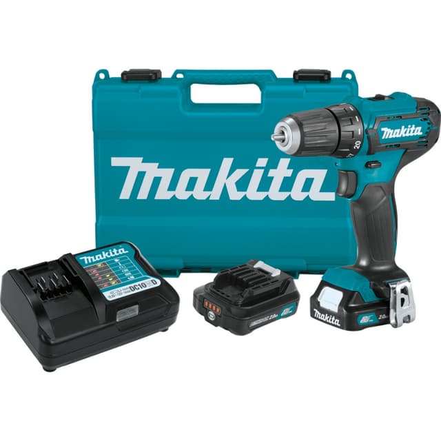 Drill/Driver, Cordless, 3/8" Keyless Chuck, 12V MAX CXT 2.0 Ah, Brushless Motor, FD09R1, Makita