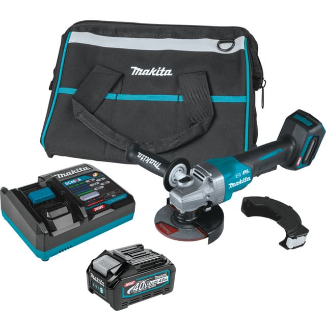 Angle Grinder Kit, Cordless, 40V MAX XGT 4.0AH, 4.5-5", Brushless Motor, GAG03M1, Makita
