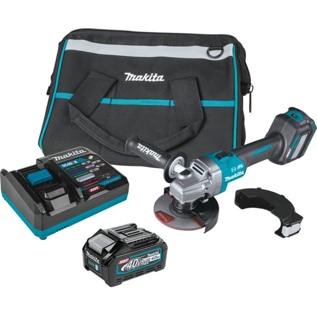 Angle Grinder Kit, Cordless, 40V MAX XGT 4.0AH, 4.5-5", Brushless Motor, GAG04M1, Makita