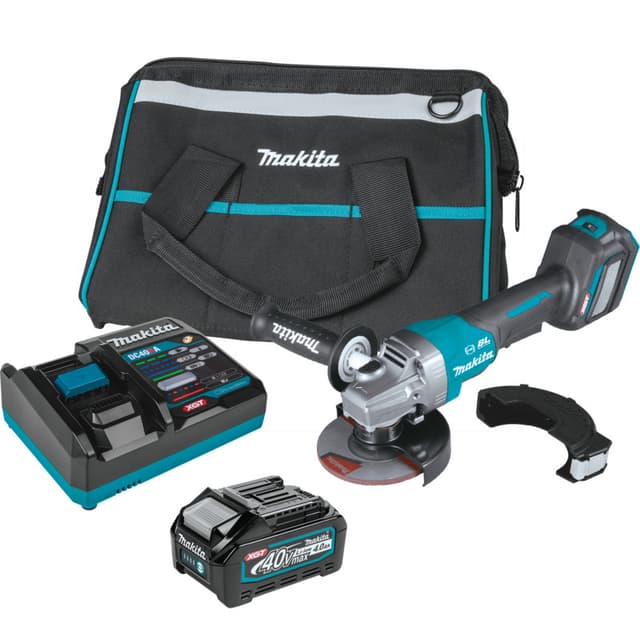 Angle Grinder Kit, Cordless, 40V MAX XGT 4.0AH, 4.5-5", Brushless Motor, GAG06M1, Makita