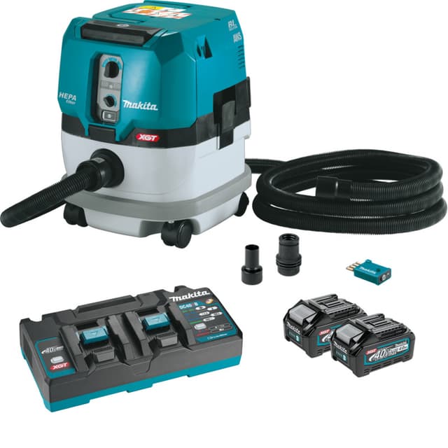 Dust Collector, Cordless, 40V MAX XGT 4.0Ah, Brushless Motor with AWS, GCV02PMU, Makita