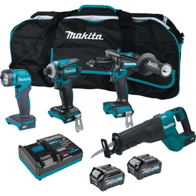 Hammer Drill - Impact - Light - Recip Saw 4 Piece Kit, Makita