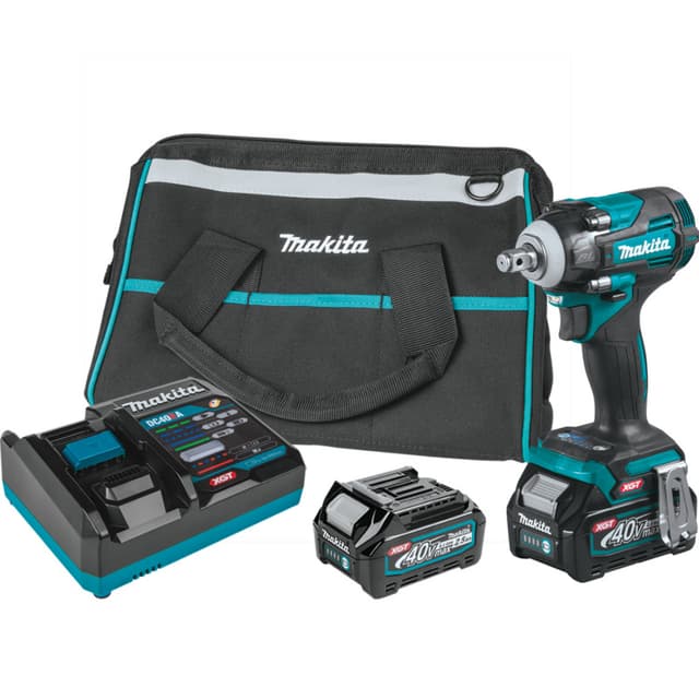 Impact Wrench, Cordless, 1/2" Drive, 40V MAX XGT 2.5Ah, Brushless Motor, GWT04D, Makita