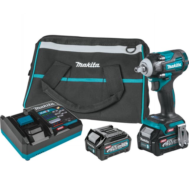 Impact Wrench, Cordless, 1/2" Drive, 40V MAX XGT 2.5Ah, Brushless Motor, GWT05D, Makita