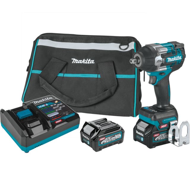 Impact Wrench, Cordless, 1/2" Drive, 40V MAX XGT 2.5Ah, Brushless Motor, GWT08D, Makita