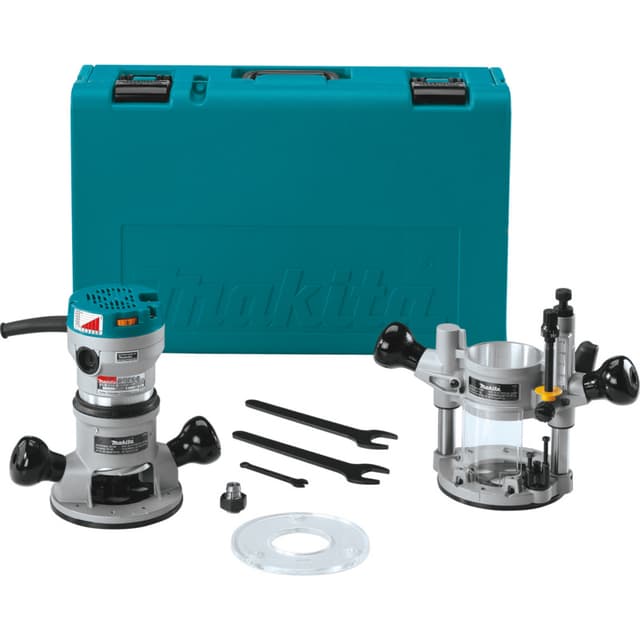 Router, Corded, Plunge Base, 2-1/4HP, RF1101KIT2, Makita