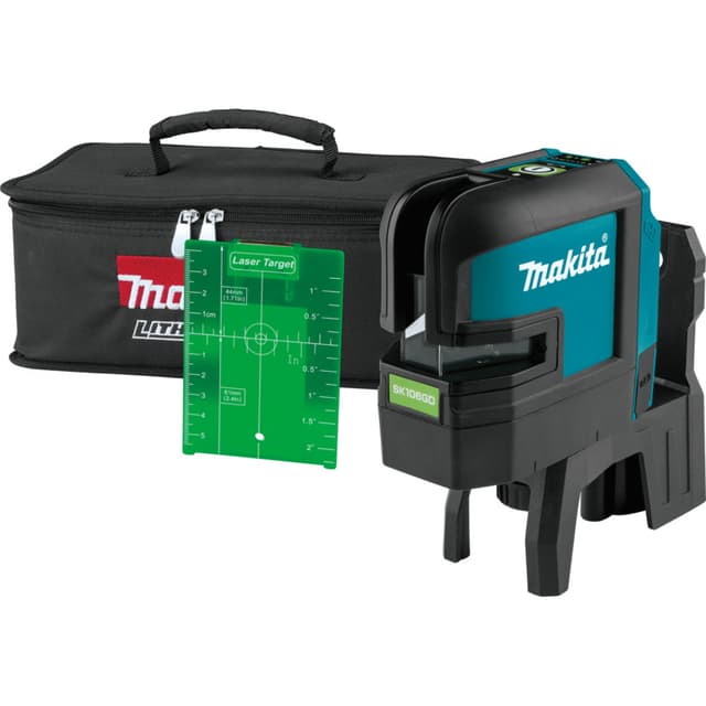 Makita 12 V max CXT Lithium-Ion Cordless Self-Leveling Cross-Line/4-Point, Greaan Beam Laser Tool Only
