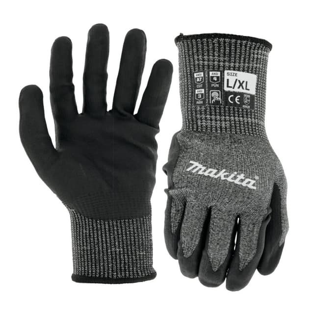 Makita Nitrile Coated FitKnit Gloves, Level 7